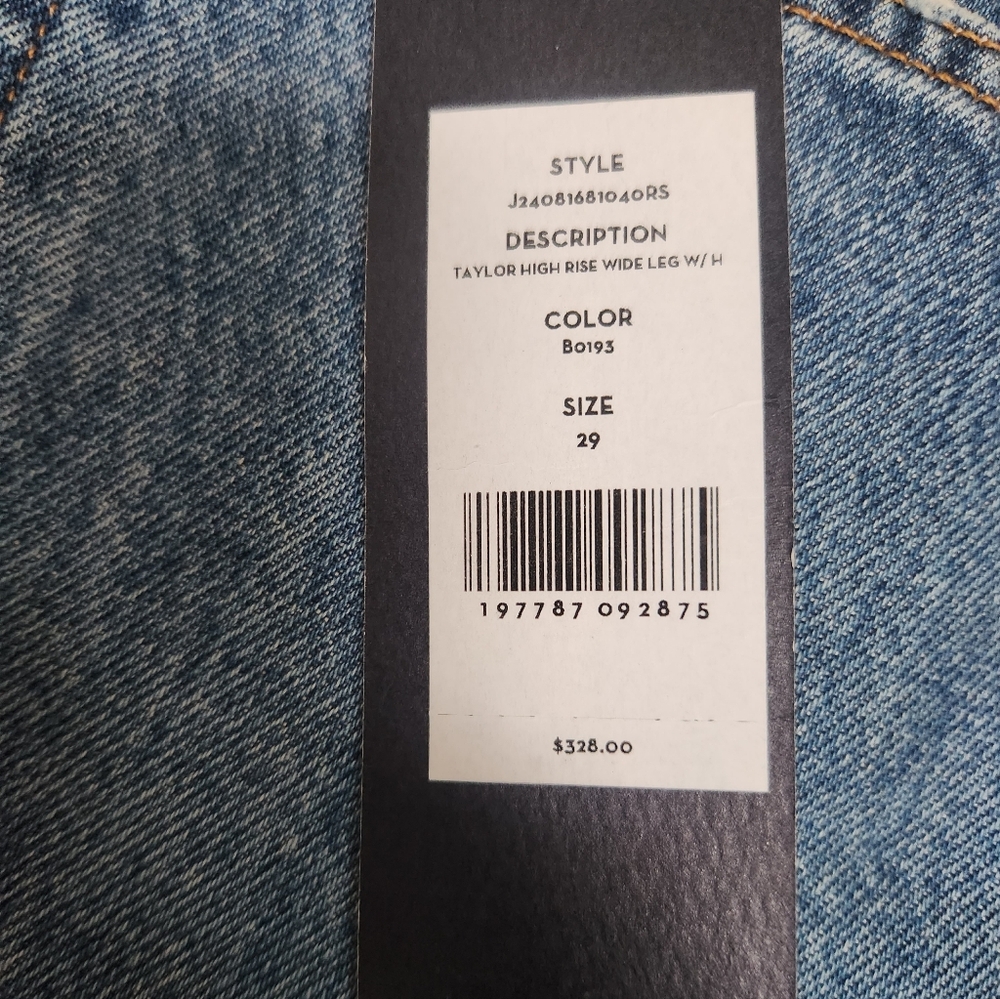 VERONICA BEARD New TAYLOR High Rise Wide Legs Blue Jeans In Rebel Stone Size 29 - Picture 9 of 15